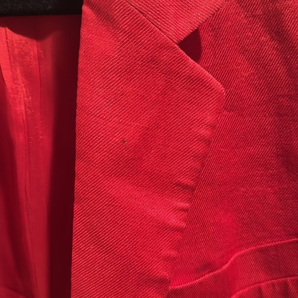 Lauren Ralph Lauren Stylish Red 100% Linen Blazer 12 - Picture 8 of 10